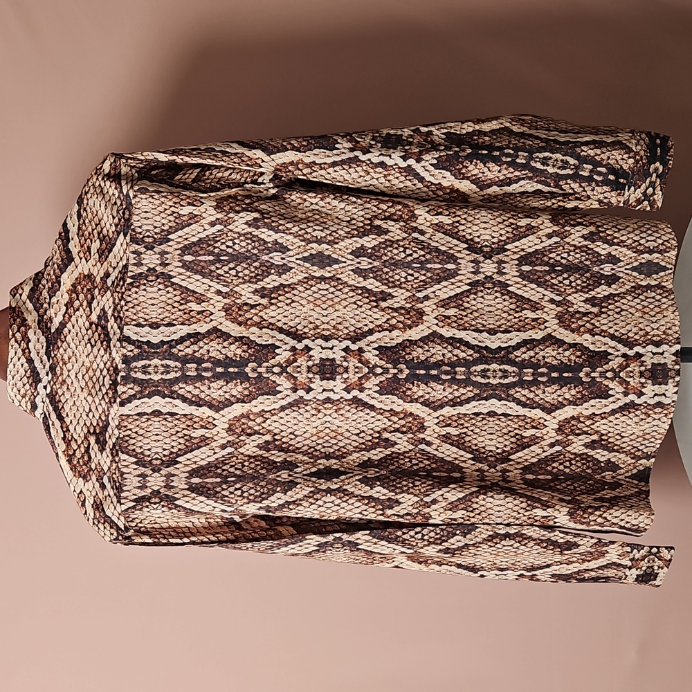 ASOS Brown Snake Print Shirt - Picture 2 of 6